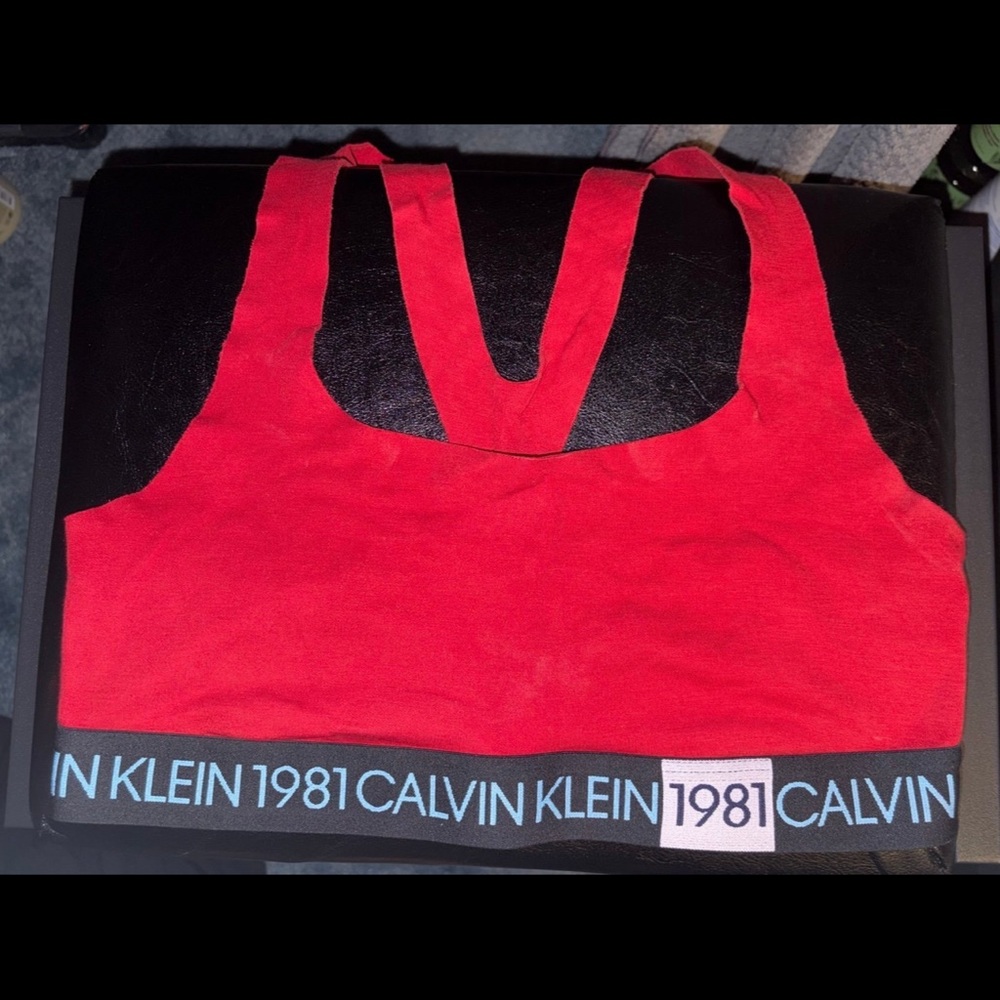 Calvin Klein Red Sports Bra